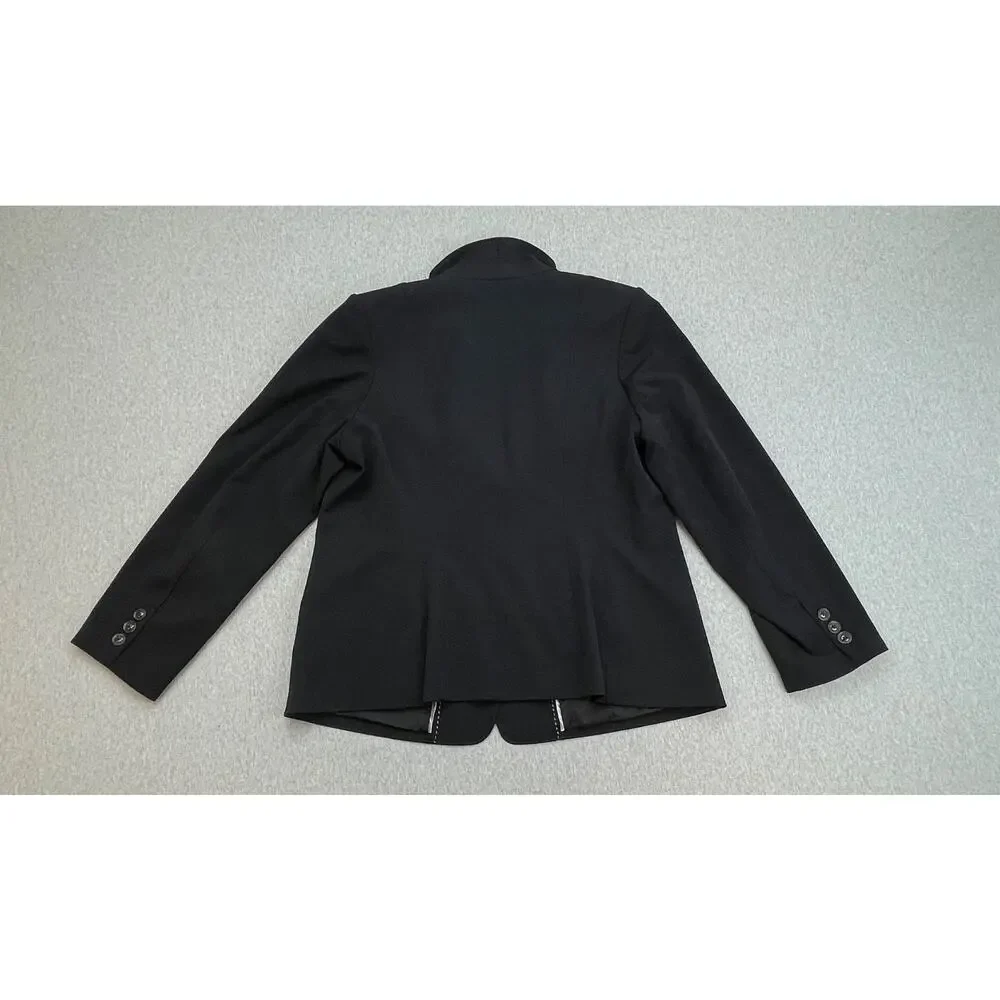Lane‎ Bryant Blazer Womens 16 Black Stretch Notch Lapel 3-Button Single Breasted